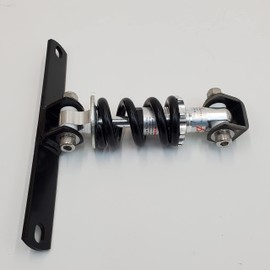 Motorcycle Solo Seat Single Shock Mounting Bracket WITH A 5" Mini Shock/Spring – For Custom Motorcycles - Fits aftermarket Solo Seats - Comes w/Weld on Shock mount for Frame - Harley Chopper Bobber