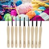 9PCS Crochet Hooks DIY Handcraft Ergonomic Crochet Needle with Wooden