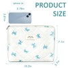 ZLFSRQ Cotton Quilted Makeup Bag for Women Girls Cute Coquette