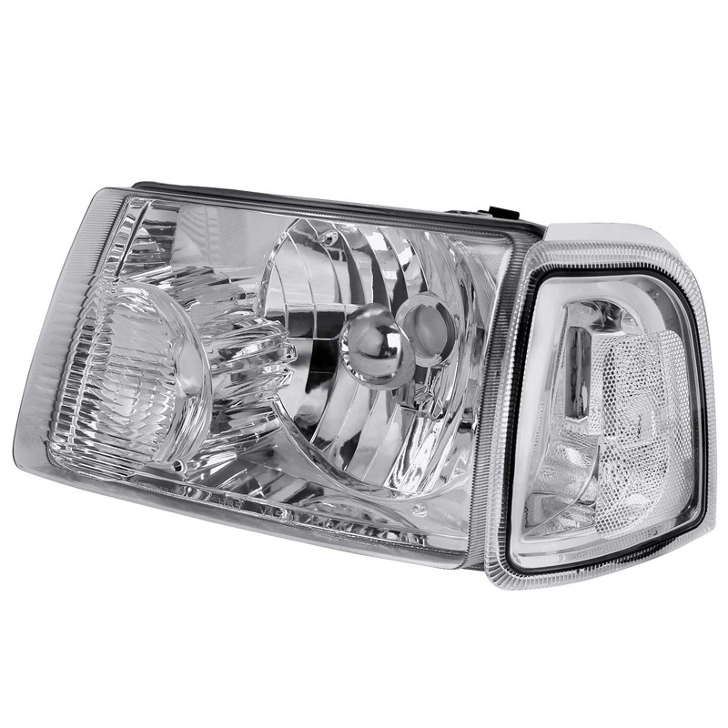 Spec-D Tuning Chrome Crystal Headlights + Corner Lights Turn Signal