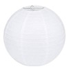 Round Ceiling Paper Light Shade Bamboo, 30 cm Ribbed Style Lampshade, Traditional Lampshades For Decoration, White