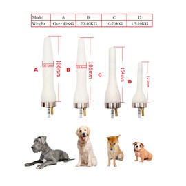 iDili Professional Dogs Artificial Insemina Syringe, Imitation Natural Mating Insemination Artificial Silicone Inseminating Syringe (C: for 10-20KG Dogs)