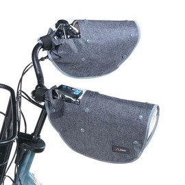 Kawadomi Seisakusho Bicycle All Season Steering Wheel Cover Denim KWH-550CG Charcoal