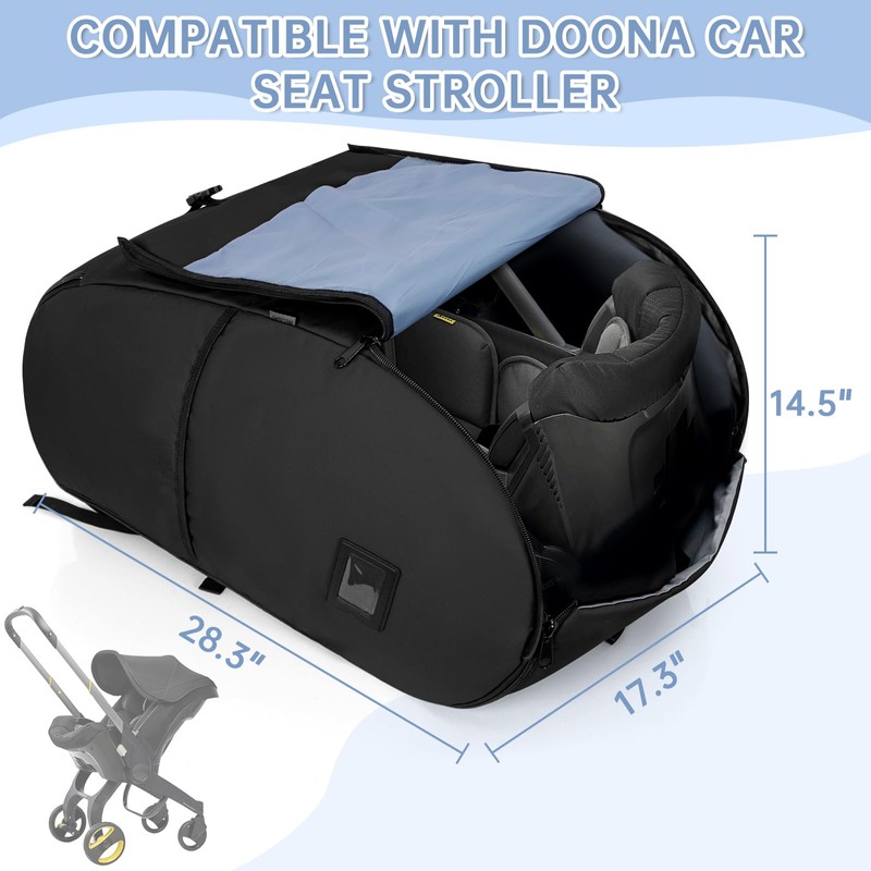 WELIDAY Padded Car Seat Travel Bag Compatible with Doona, Infant