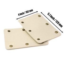 2 PCS Handbag Handle,Mcredy Leather Wrap Covers Purse Wallet Handle,Protector Strap Covers for Handbags Craft Making Supplies,Beige