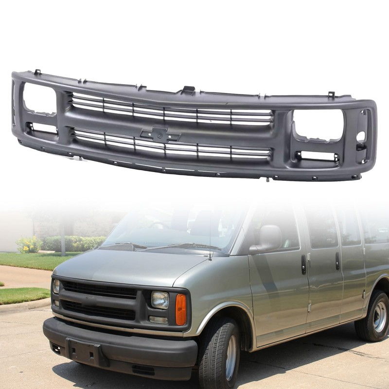 LOSTAR Front Upper Bumper Cover Grille & Skid Plate Primed