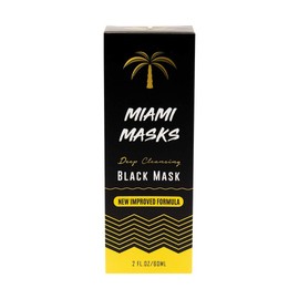 Miami Masks Blackhead Remover Bamboo Black Charcoal PeelOff Face Mask Anti-Acne Pore Minimizer Black head Remover Facial Mask All Skin Types Nose, Forehead Smoother Deep Cleansing Purifying (3 Pack)