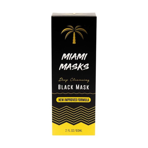 Miami Masks Blackhead Remover Bamboo Black Charcoal PeelOff Face Mask Anti-Acne Pore Minimizer Black head Remover Facial Mask All Skin Types Nose, Forehead Smoother Deep Cleansing Purifying (3 Pack)