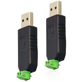 Greluma Pack of 2 USB to RS485 Converter Adapter CH340 Chip 64 Bit Suitable for Windows 7/8/Vista/MacOS/Linux