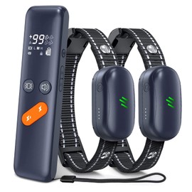 Dog Shock Collar - Electric Dog Training Collar with Remote for 2 Dogs, IPX7 Waterproof Vibrating Dog Collar with 4 Training Modes, Rechargeable E-Collar for All Breeds, Sizes