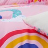 Btargot Lightweight Soft 3 Piece Rainbow Comforter Set with 2