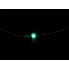 MysticJewelry.com Light Up LED Crystal Pendant Necklace – Green Sphere – by MysticJewelry.com -NEW