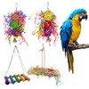 Balacoo 4piezas Juguete Colgante para Pájaros De De Ratán Juguete