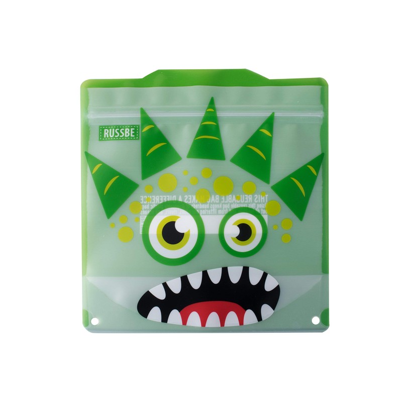 Russbe 18729 Monster Reusable Snack & Sandwich Bags (Set of