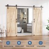 EaseLife 10FT Double Door Sliding Barn Door Hardware Track Kit