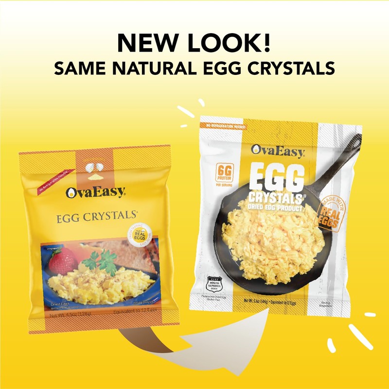 Ova Easy Dehydrated Egg Crystals, 5.1oz Bag, 12 packs