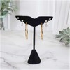 Plymor Black Velvet Wing Shaped, Three Pair Earring Display Stand,