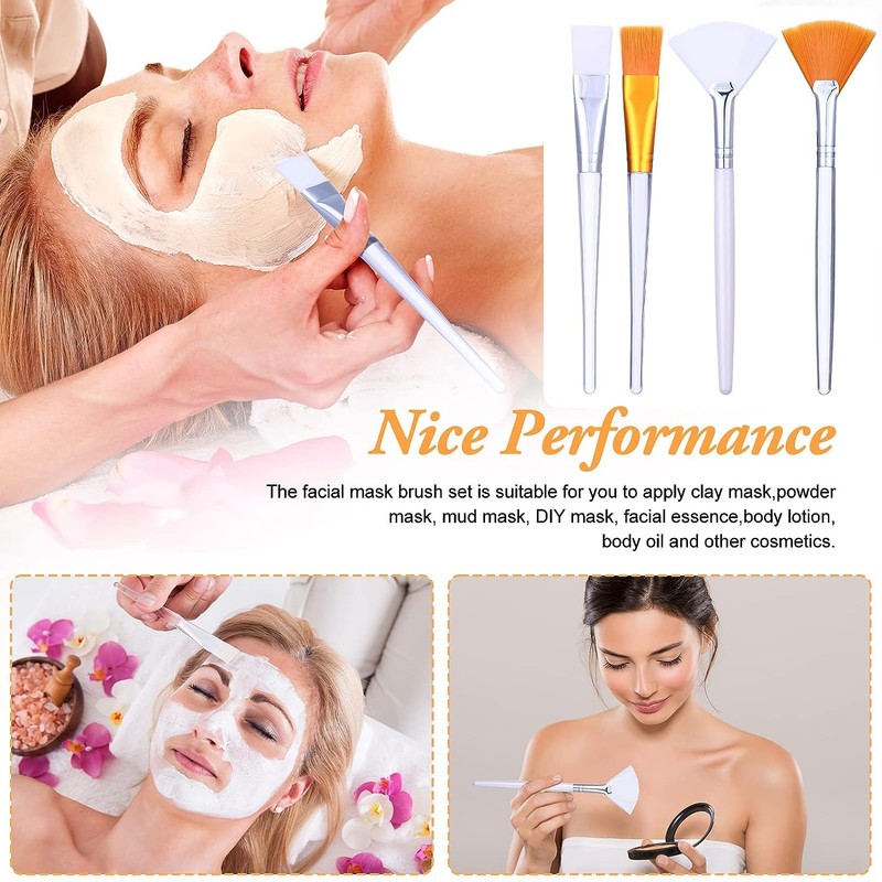Fan Brushes, 8 Pieces Face Brush, Fan Brush, Mask Brush,
