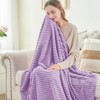 BEDELITE Fleece Throw Blanket for Couch – 3D Ribbed Jacquard