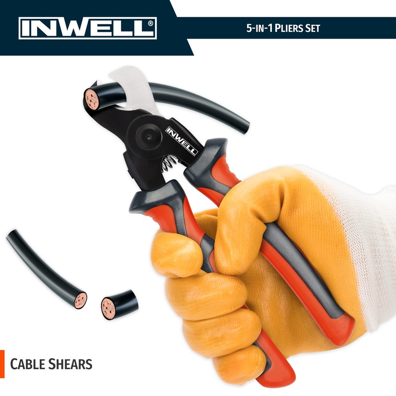 Inwell 5 IN 1 Plier Tool Set - Includes Cable