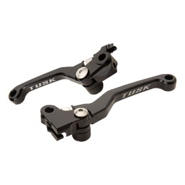 TUSK Folding Lever Set Black Compatible with Honda CRF250R 2007-2026