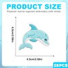 28pcs Sea Animal Iron/Sew on Patches Marine Organisms Embroidered Patches