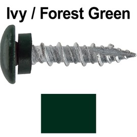 Metal Roofing Screws: 10 X 1 - Ivy Green - LO - Metal Roofing Screw