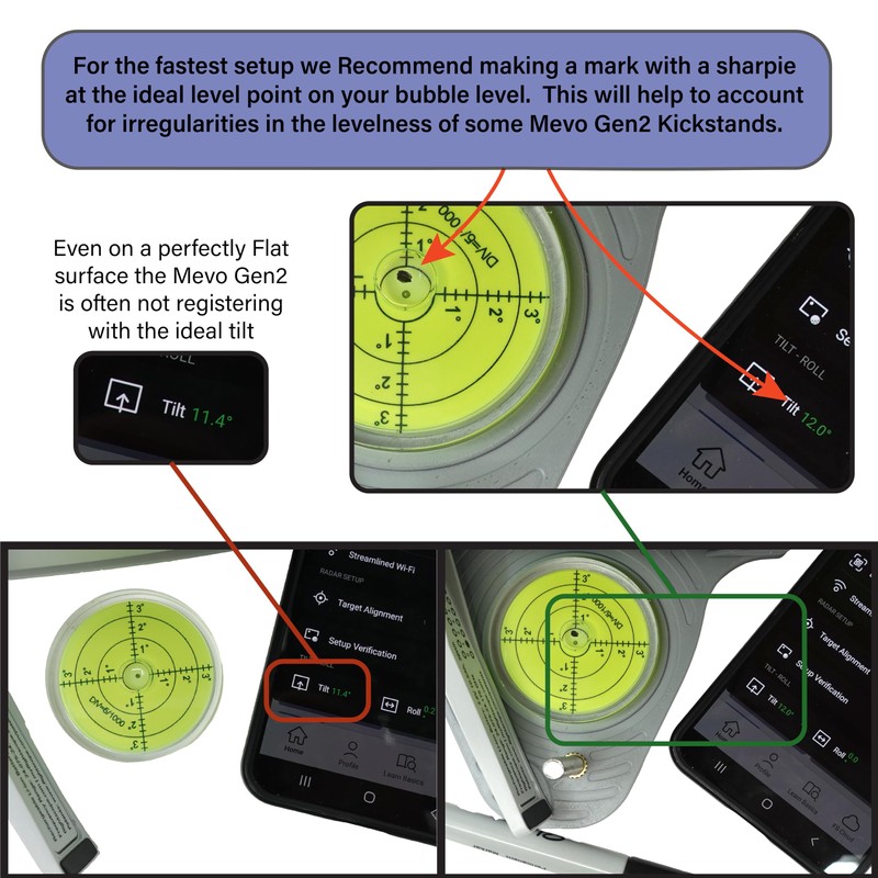 Laser Leveling and Alignment Stand Compatible with Mevo Gen2 Launch