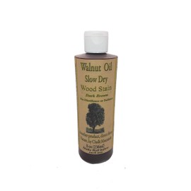 Chalk Mountain Brushes. 8oz All Natural Walnut Oil Natural Pigmented Wood Stain - Bring Your Natural Wood Back to Life. (Dark Brown)