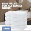 Wealuxe White Bath Towels Set of 4 — 27 x
