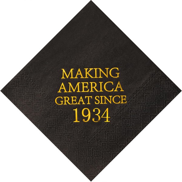 Crisky Brithday Servilletas Make America Great, 1930, 50
