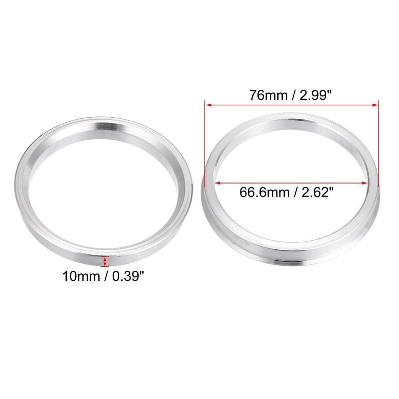 QUARKZMAN Set of 4 Car Hub Centric Ring 76 mm
