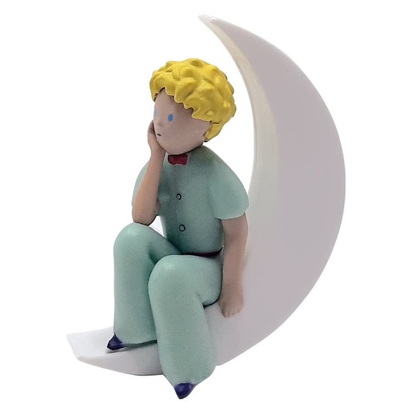 Plastoy SAS Figurine Le Petit Prince Assis sur La Lune 7Cm, PLA61055, Multicolore