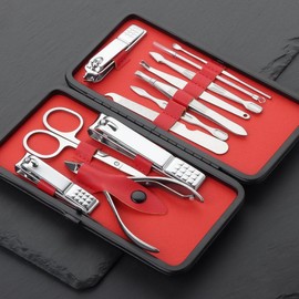 Garden Jeonsan 12-piece nail clipper set JWN-12S, silver, 1 set / 정원전산 손톱깎이 12종 세트 JWN-12S, 실버, 1세트