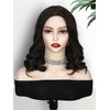 Fancy Hair Short Wavy Bob Wig Curly Shoulder Length Middle