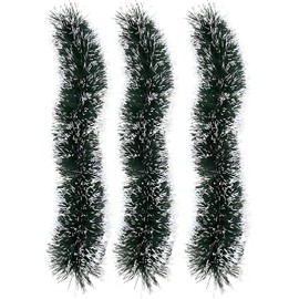 ATNKE 52Feet/16M Christmas Garland Decorations,Non-Lit Soft Green Holiday Decor for Outdoor or Indoor Use Home Garden Artificial Greenery or Wedding Party,Stairs,fireplaces Decoration/SnowflakeGreen#3