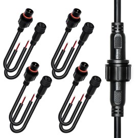 CHCSHH 2 pin led Strip Connector 18AWG IP65 Male Female Connector 7.87in Extension Cable for Car,Truck,Boat,Indoor/Outdoor LED Waterproof Connector（5 Pairs）.