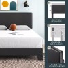 Lov4ever Full Queen King Size Upholstered Platform Bed Frame with