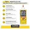 Harris HDE-8 Bed Bug Powder Diatomaceous Earth, 8oz, Yellow Pack