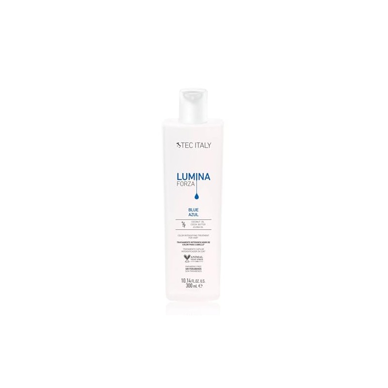 TEC ITALY Lumina Forza Color Azul Matiza Refuerza Cabello Brillo