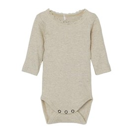 NAME IT Baby Boys' Nbfkab LS Noos Bodysuit, Peyote Melange