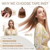 Elailite 24 Inch Tape in Hair Extensions Real Human Hair