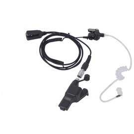 Pdflie QD Quick Disconnect Quick-Release Walie Talkie Earpiece Ear Piece Two Way Radio Headset Compatible with Motorola XTS 2500 5000 XTS2500 XTS5000(Wired,Black)