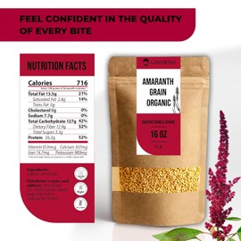 Amaranth Grain Organic, Ancient Whole Grains (1Lb)
