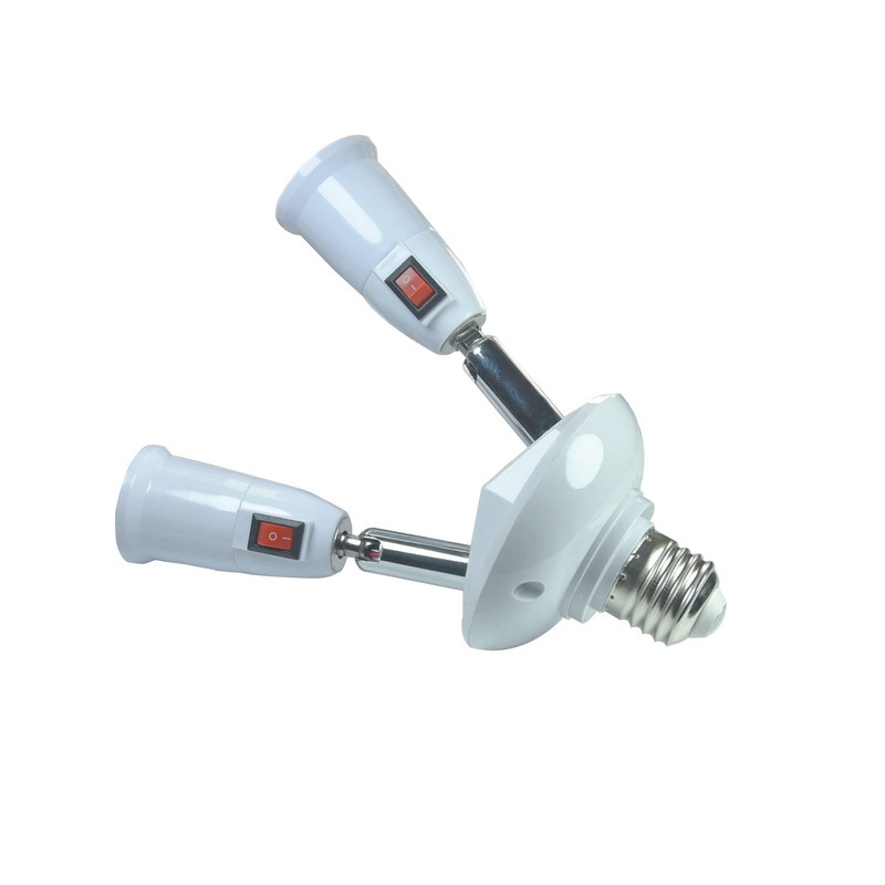 YCSSSD 2 in 1 E26/ E27 Light Socket Splitter Adapter,