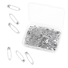 100 Pack Silver Safety Pins Assorted, Galvanized Steel Bulk Safety Pins for Sewing, Clothes, Arts & Craft (1.5 Inch / 38 mm)