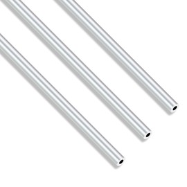iMeistek 6063 Aluminium Round Tubes, 6mm OD 3mm ID 300mm Length 1.5mm Wall Seamless Straight Aluminium Tubing Pipe(3PCS)