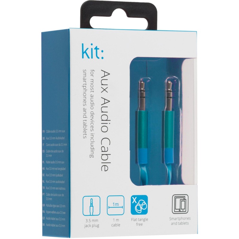 Kit 3.5 mm 1 m Aluminium Aux Audio Cable -