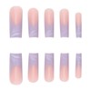 French Tip Press On Nails Long Square Fake Nails With