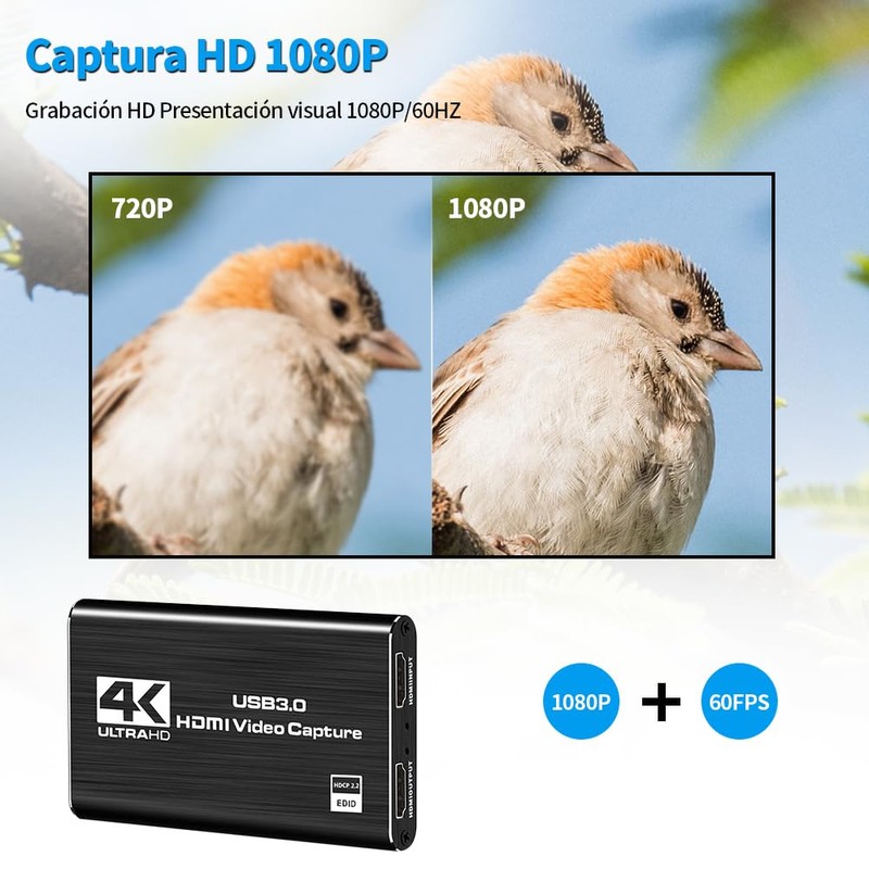 vantisan Capturadora de Video HDMI, 4K HDMI a USB3.0 Video